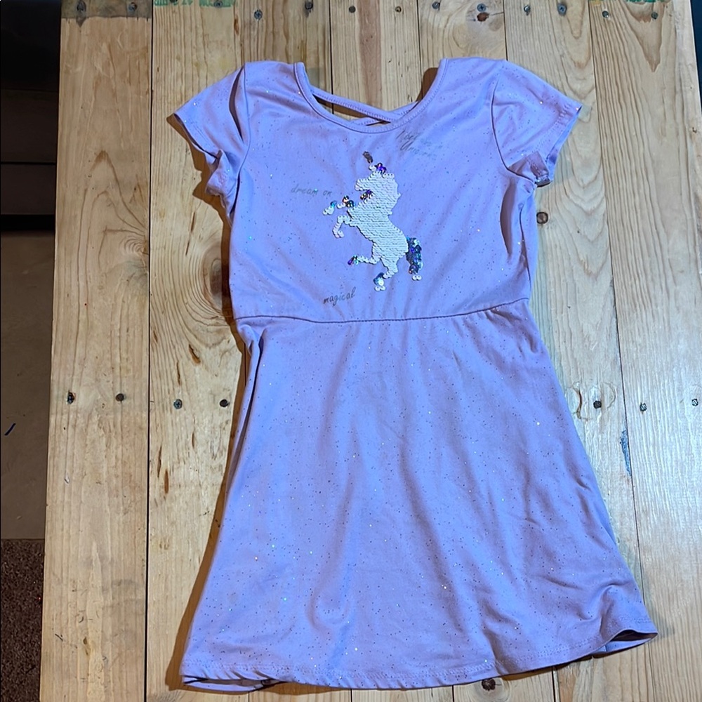 Kids Pink Unicorn Dress